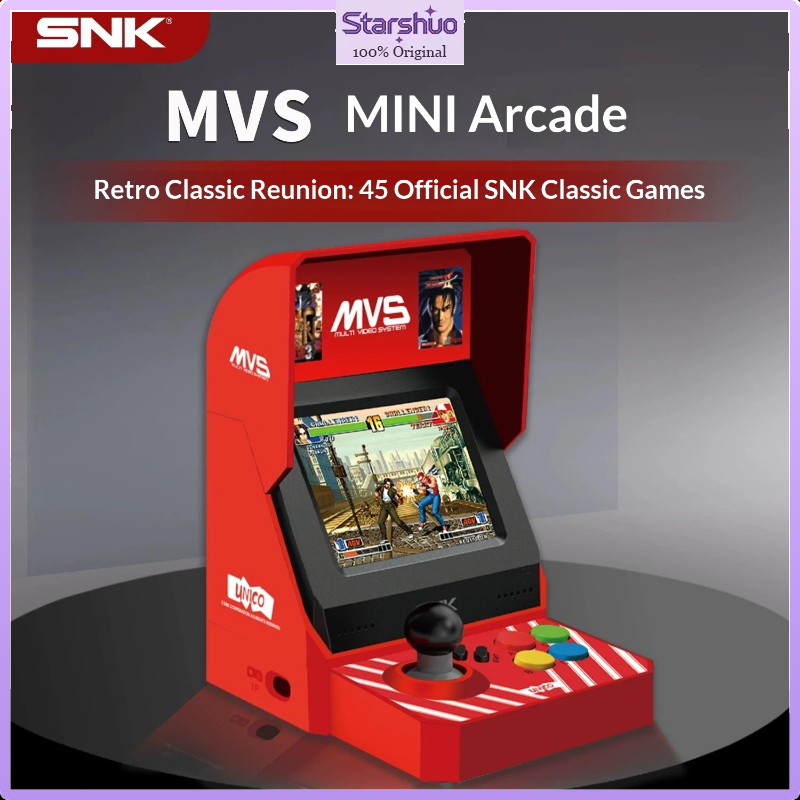 Arcade Game Cabinet - UNICO MVSミニアーケードコンソール（内蔵スクリーン付き）、SNK公式ライセンス取得、KOF、メタルスラッグ、侍道場の乱闘伝クラシックゲーム搭載