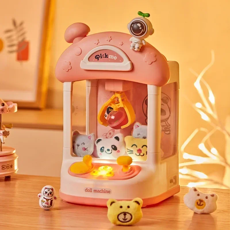 Claw Crane Machine - ミニ自動人形販売機おもちゃ 子供向け ミニ漫画宇宙飛行士プレイゲーム クレーンゲーム ライトと音楽付き 子供のおもちゃギフト