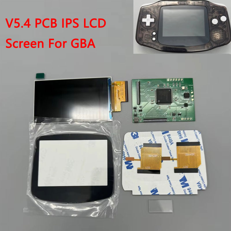 Arcade Button Pcb - V5.4 PCB IPS LCDスクリーン GBA用 カット不要シェル