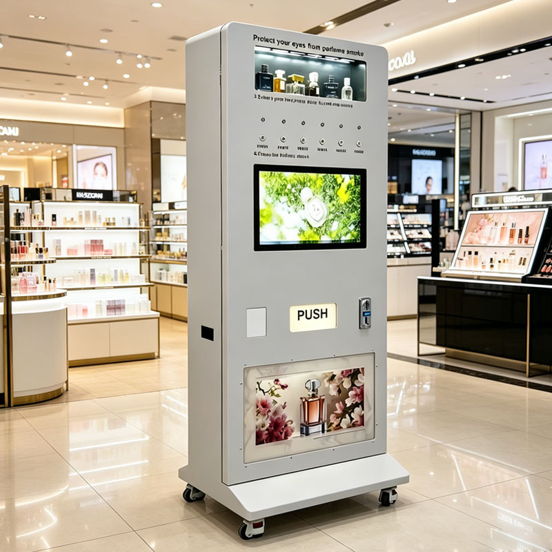 Popcorn Vending Machine - 香水スプレー自動販売機、キャッシュレスフレグランス販売キオスク（サンプル・フルボトル販売、卸売、カスタマイズ対応）