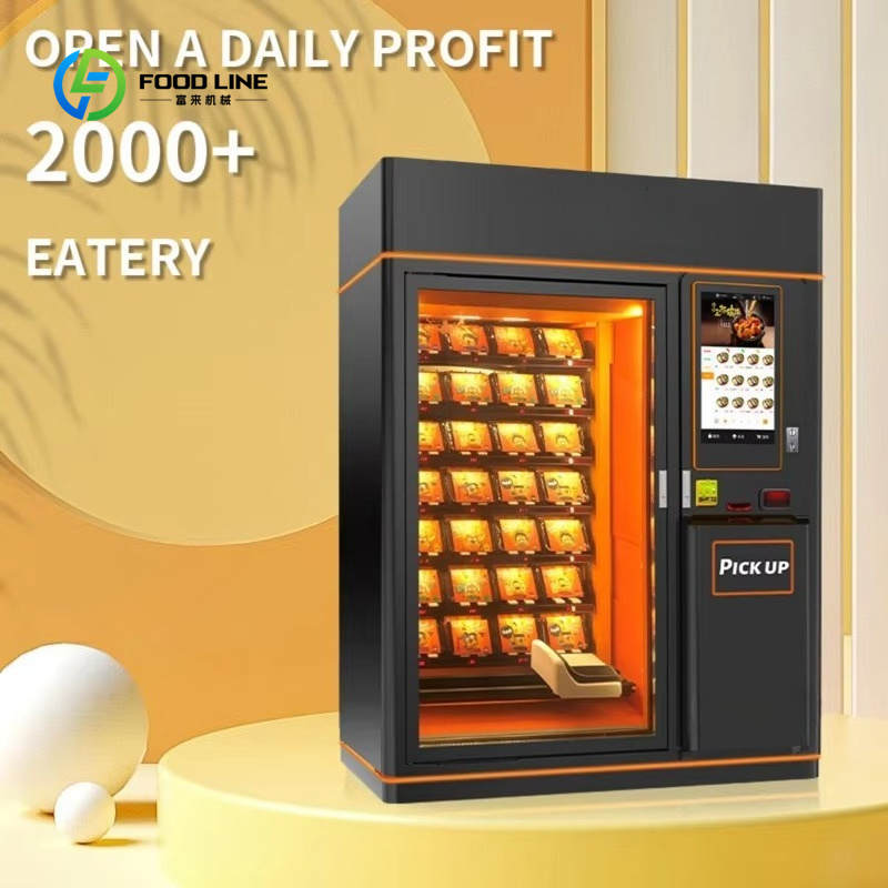Popcorn Vending Machine - カスタマイズ可能な温かい食品自動販売機、ファーストフードサンドイッチ自動販売機、スナック冷凍食品自動販売機（電子レンジ付き）
