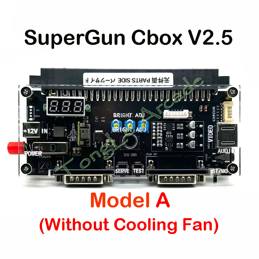 Arcade Game Cabinet - DC 12V Cboxバージョン2.5ハイパワースーパーガンJAMMAからDB15へのゲームパッドコンバーター（アーケードゲーム基板MVS、IGS、CPS1、CPS2、Pandora Box用）