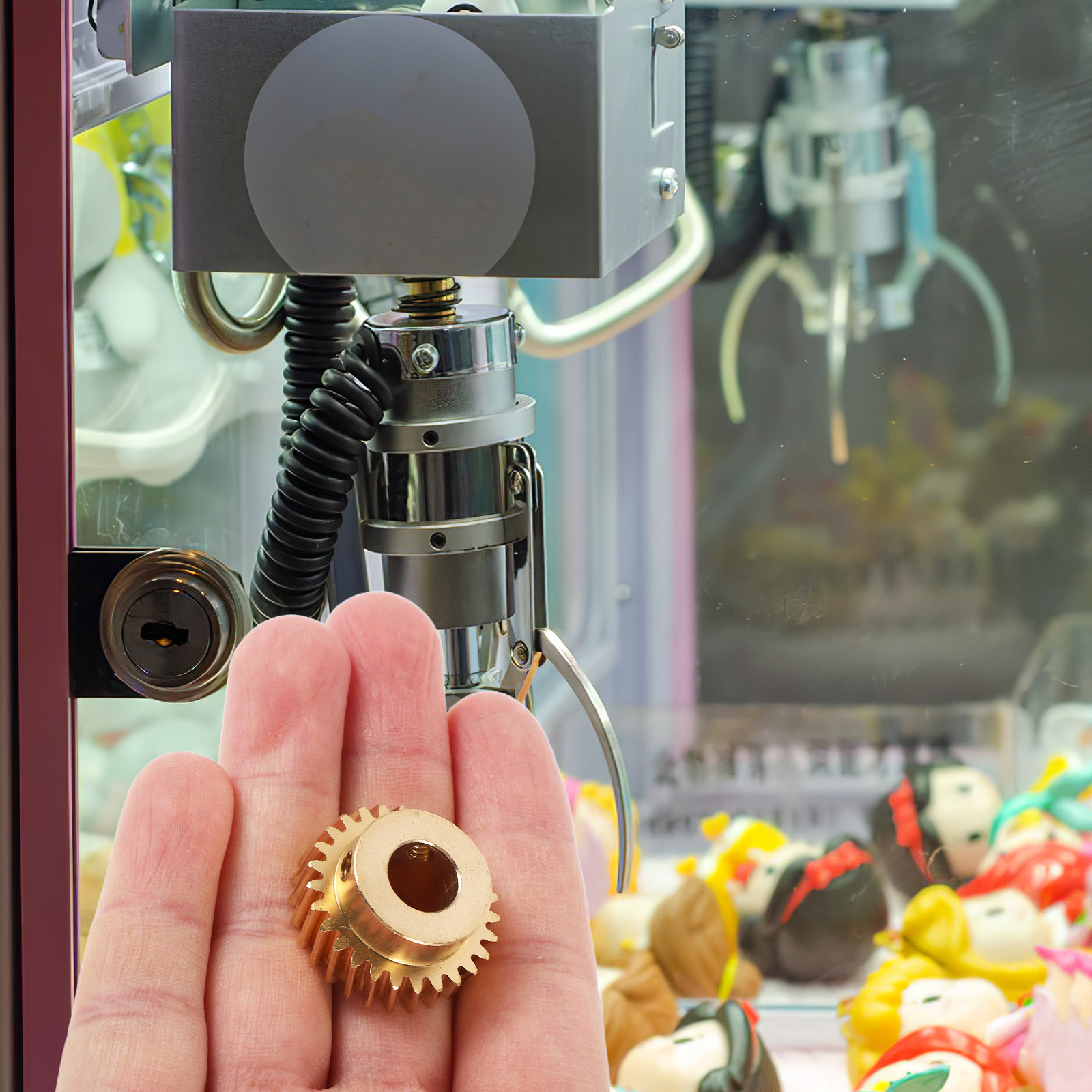 金属製クレーンマシンギア、安定した把持のための二重穴フラット - Arcade Vending Machine Repair のレビューと価格