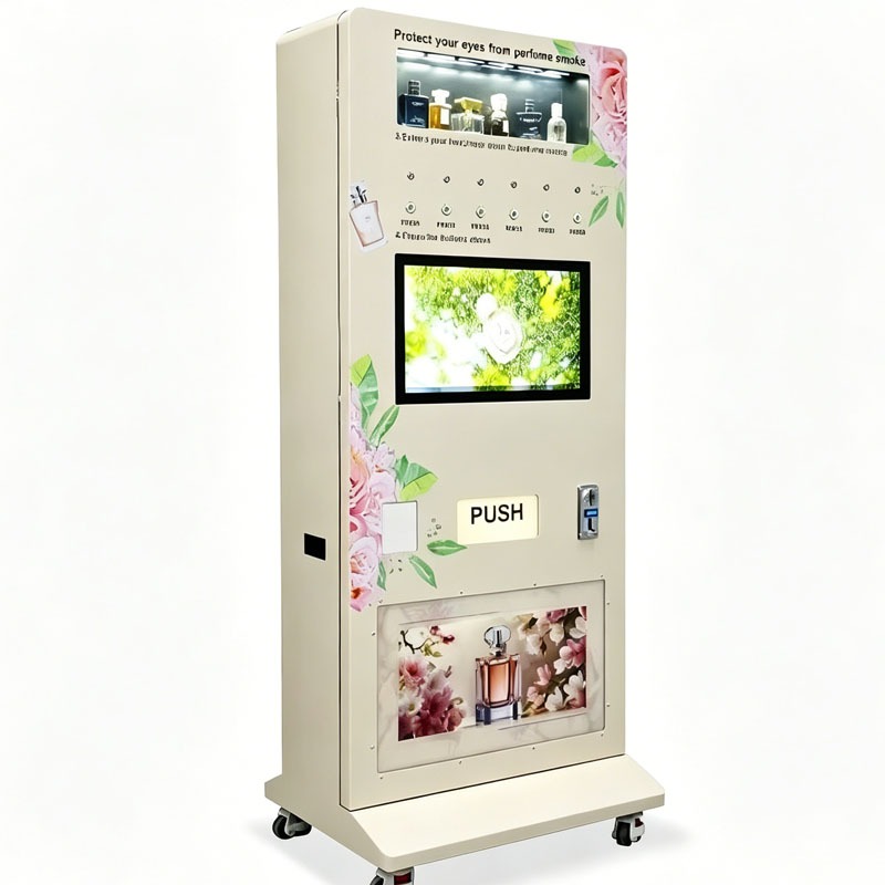 香水スプレー自動販売機、キャッシュレスフレグランス販売キオス - Popcorn Vending Machine のレビューと価格
